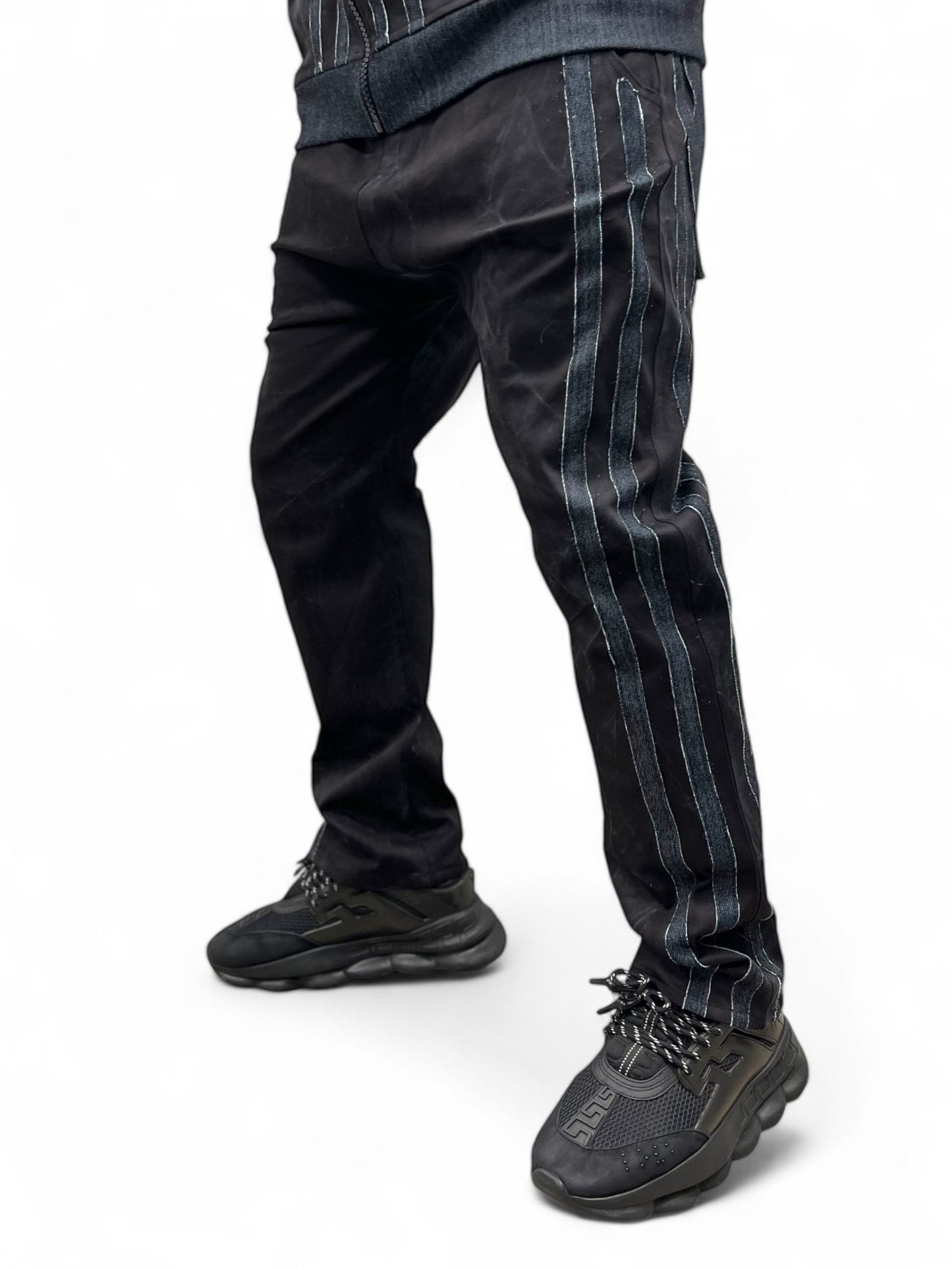 Compleu de blugi cu design vertical