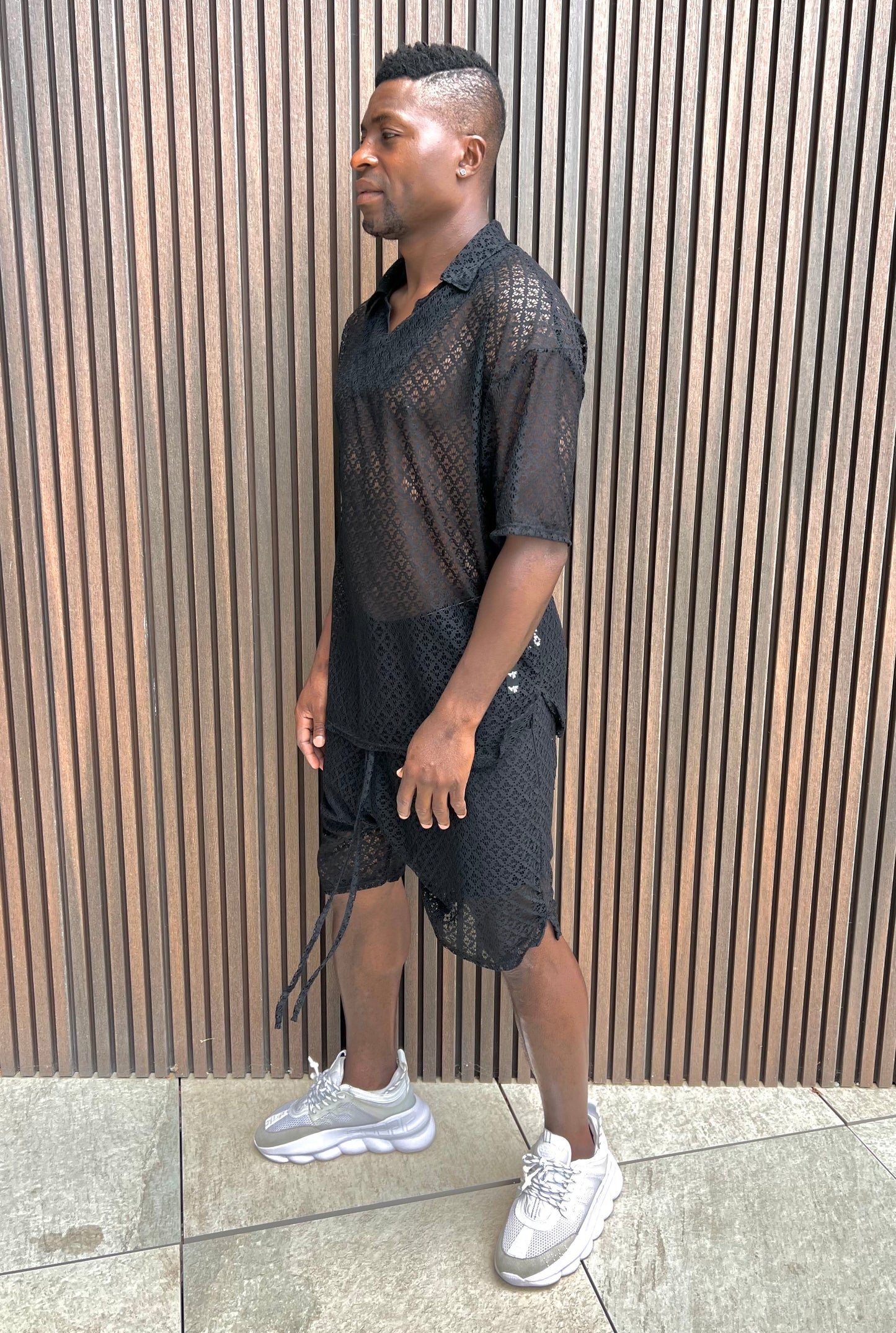 Tricou negru • lace