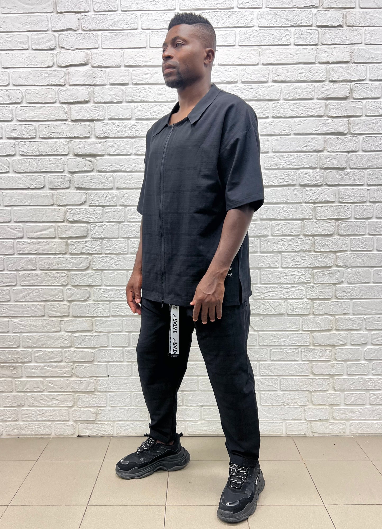 Compleu negru casual cu pantalon