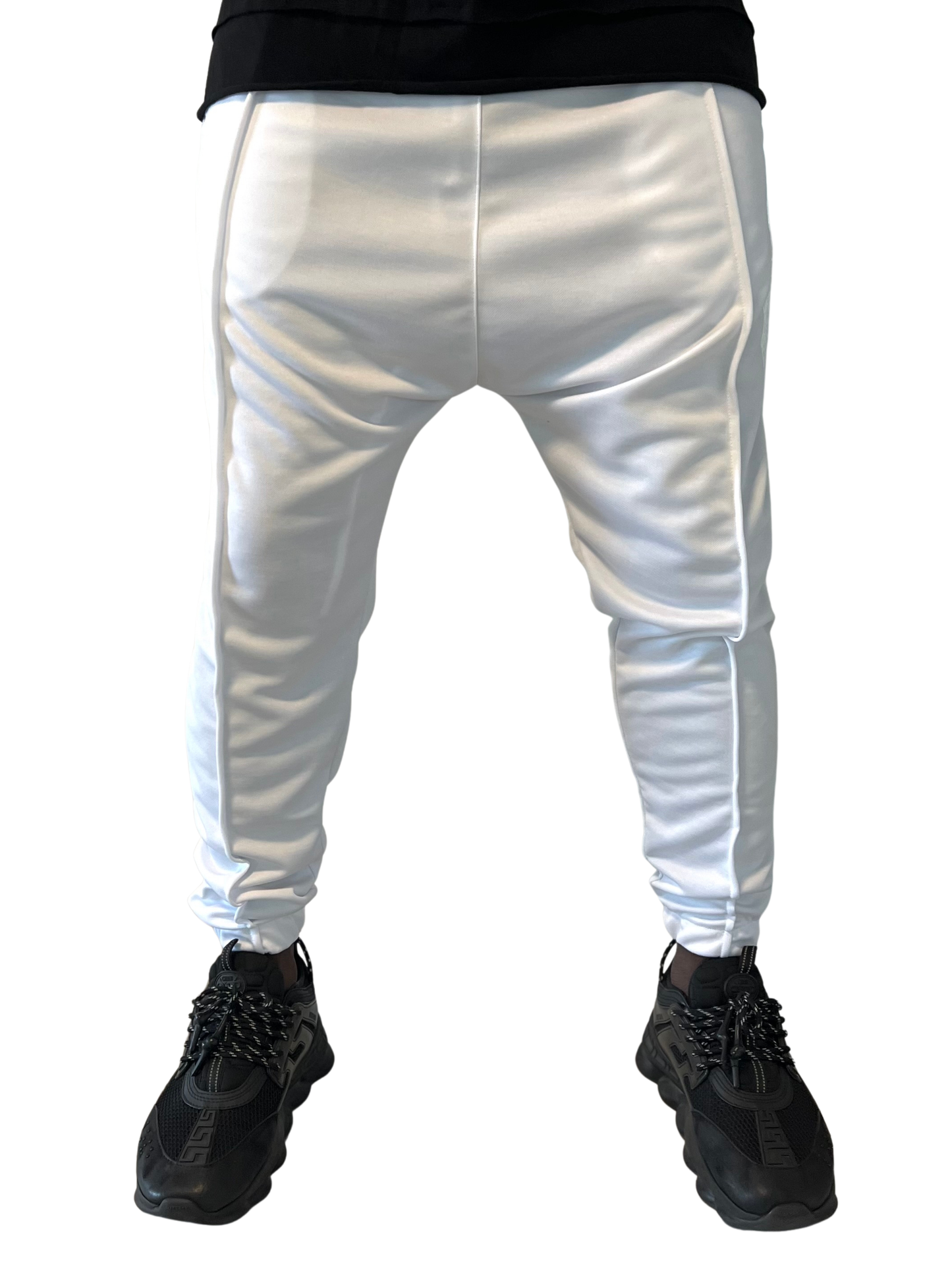 Pantaloni albi cu design elegant
