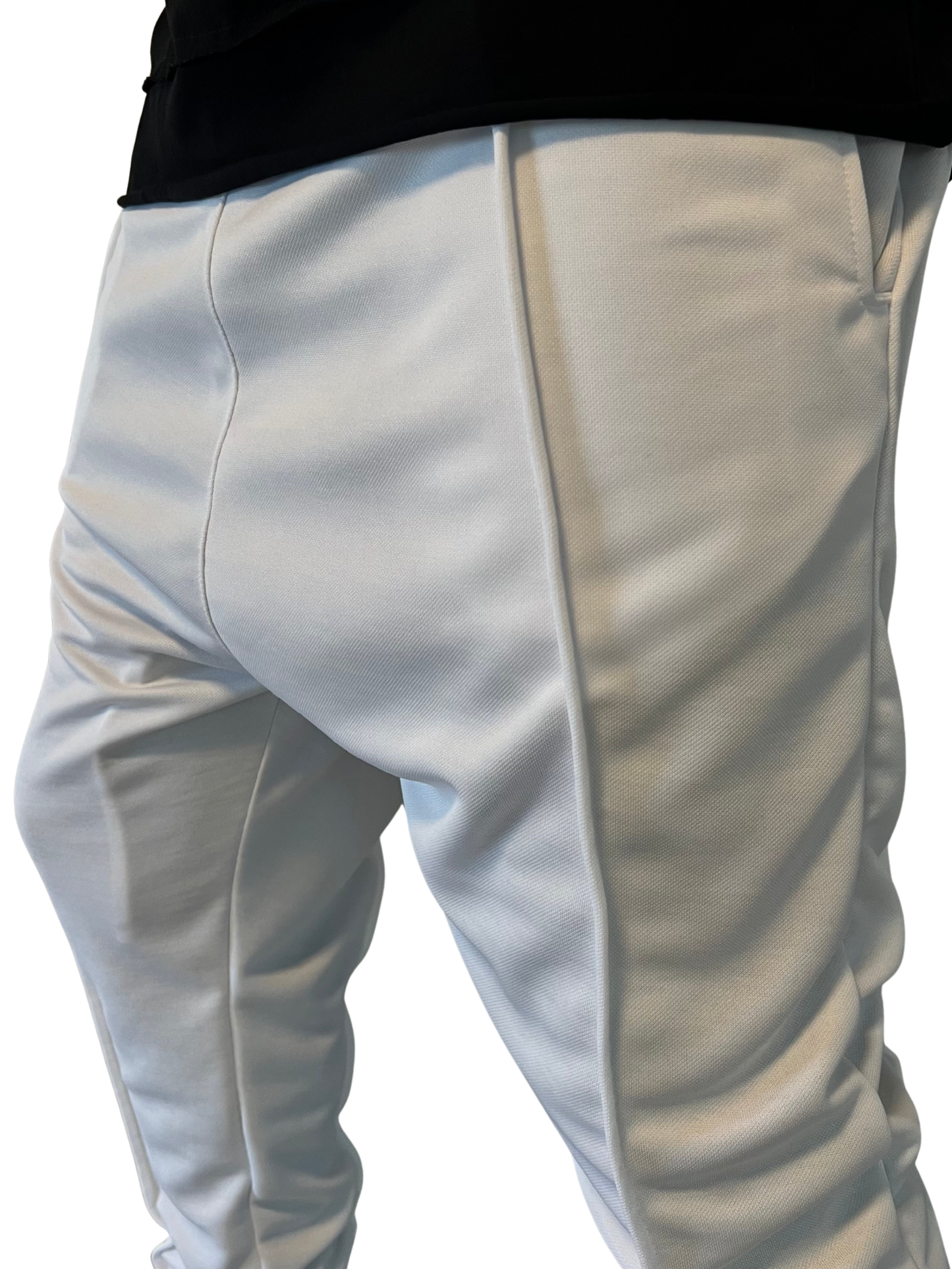 Pantaloni albi cu design elegant