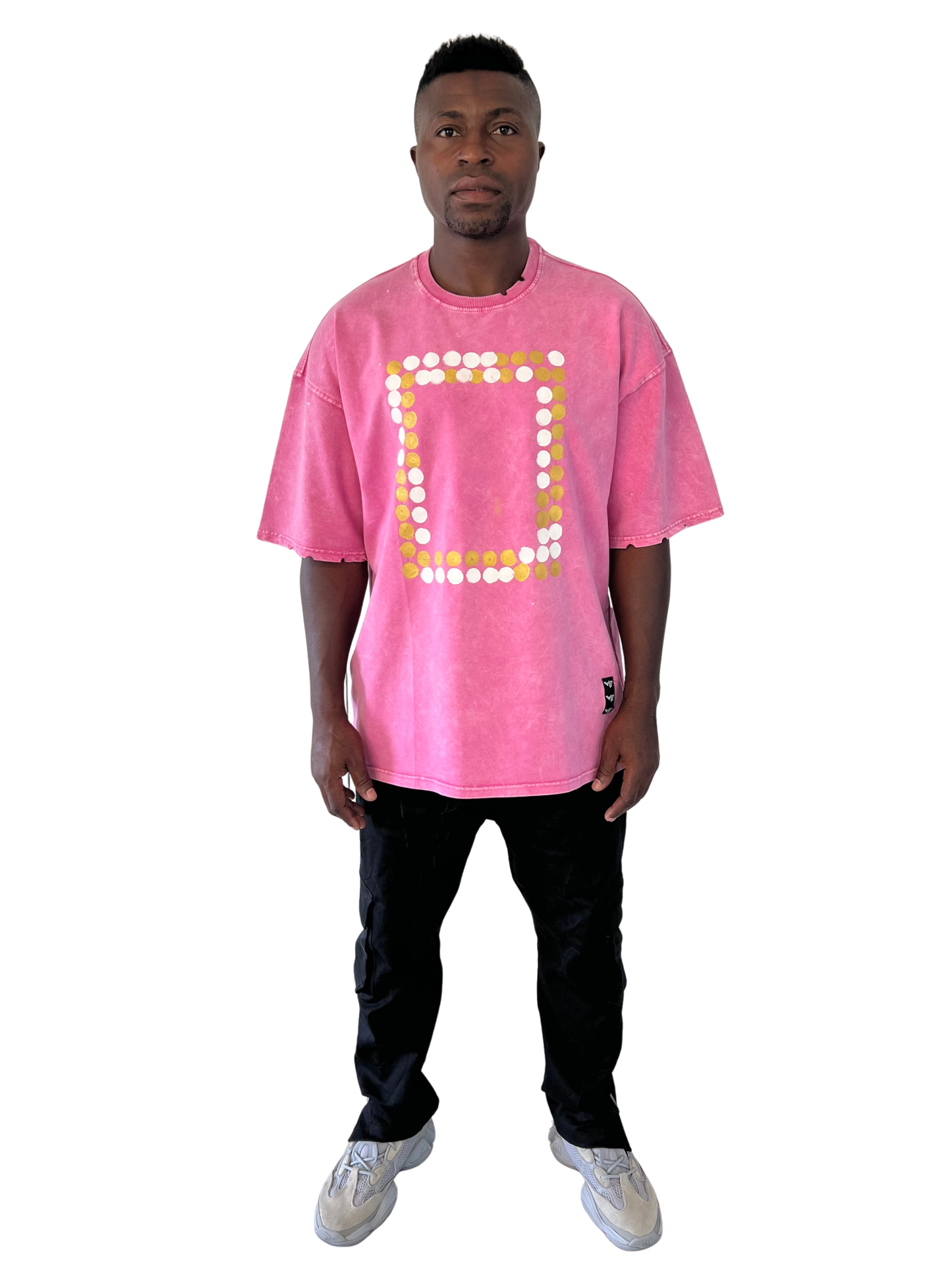 Tricou roz vopsit manual