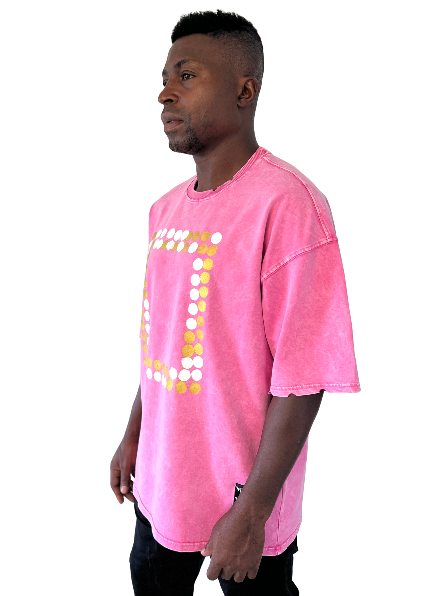 Tricou roz vopsit manual