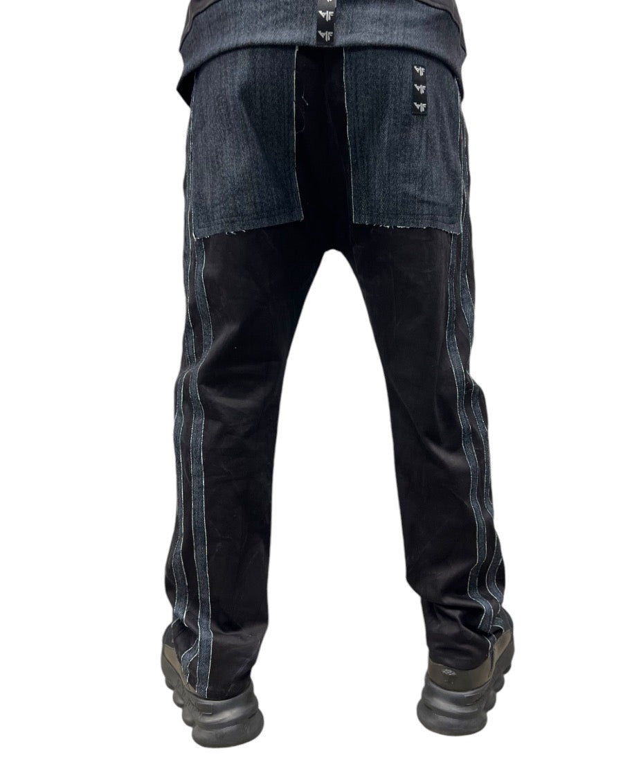 Compleu de blugi cu design vertical
