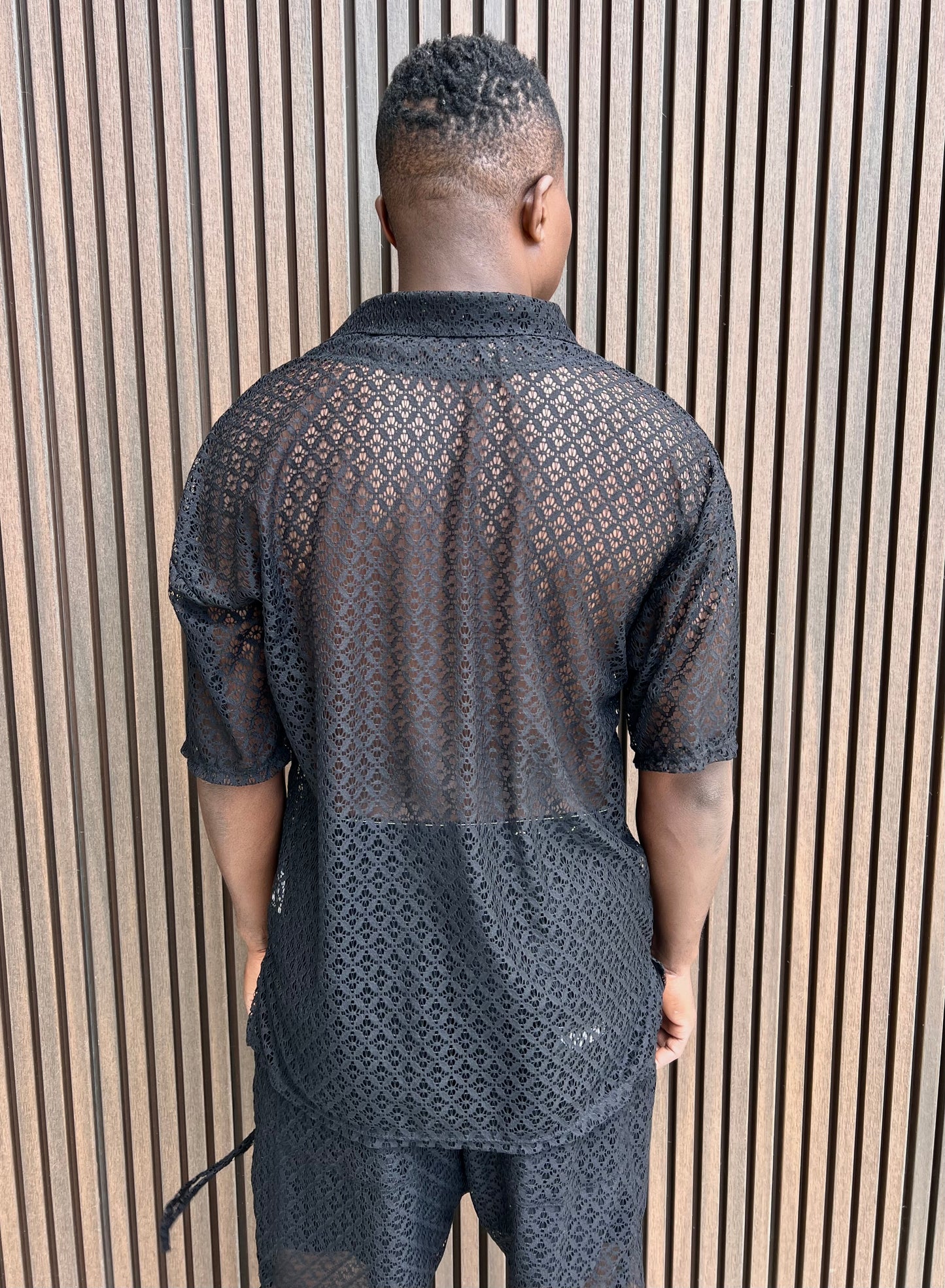 Tricou negru • lace