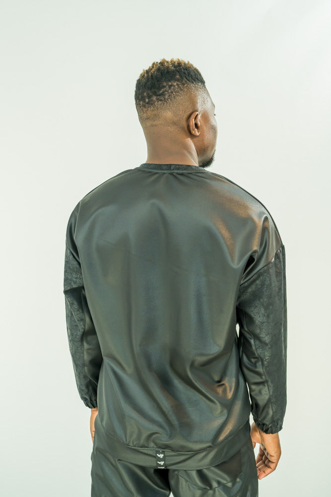 Bluza din material flexibil, de trening cu design pe fata