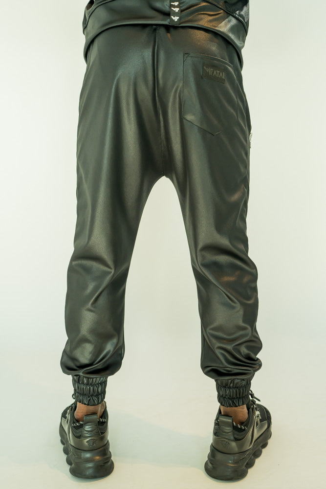 Pantaloni din material flexibil, de trening, cu buzunare cu fermoare