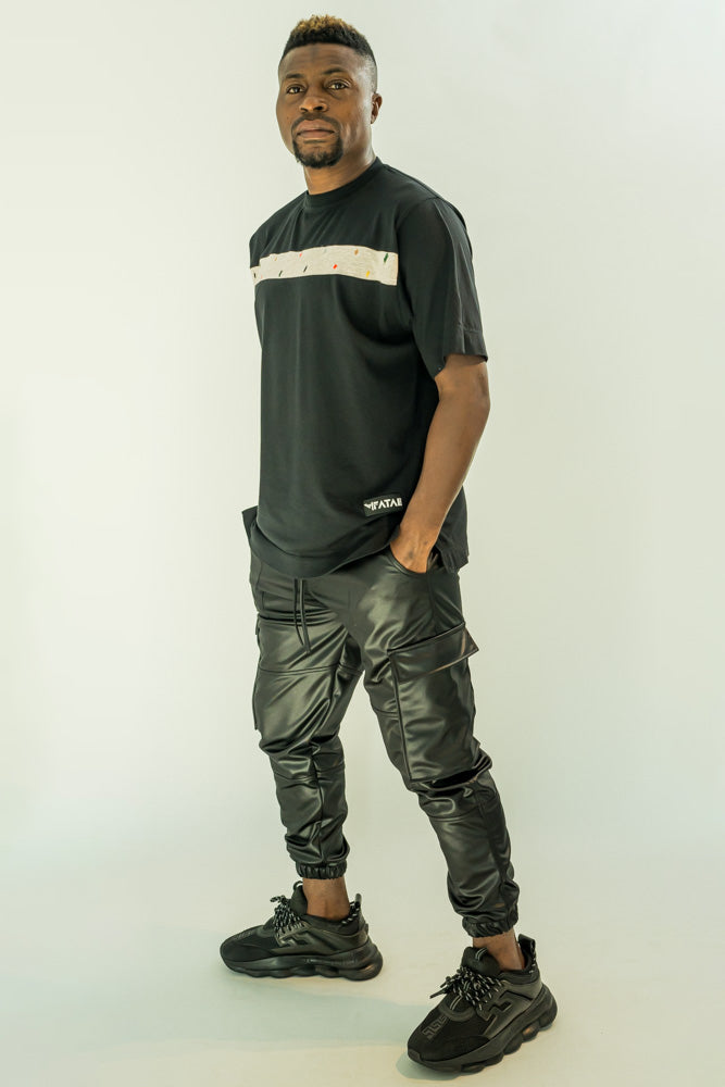 Pantaloni din material flexibil, de trening, cu buzunare laterale