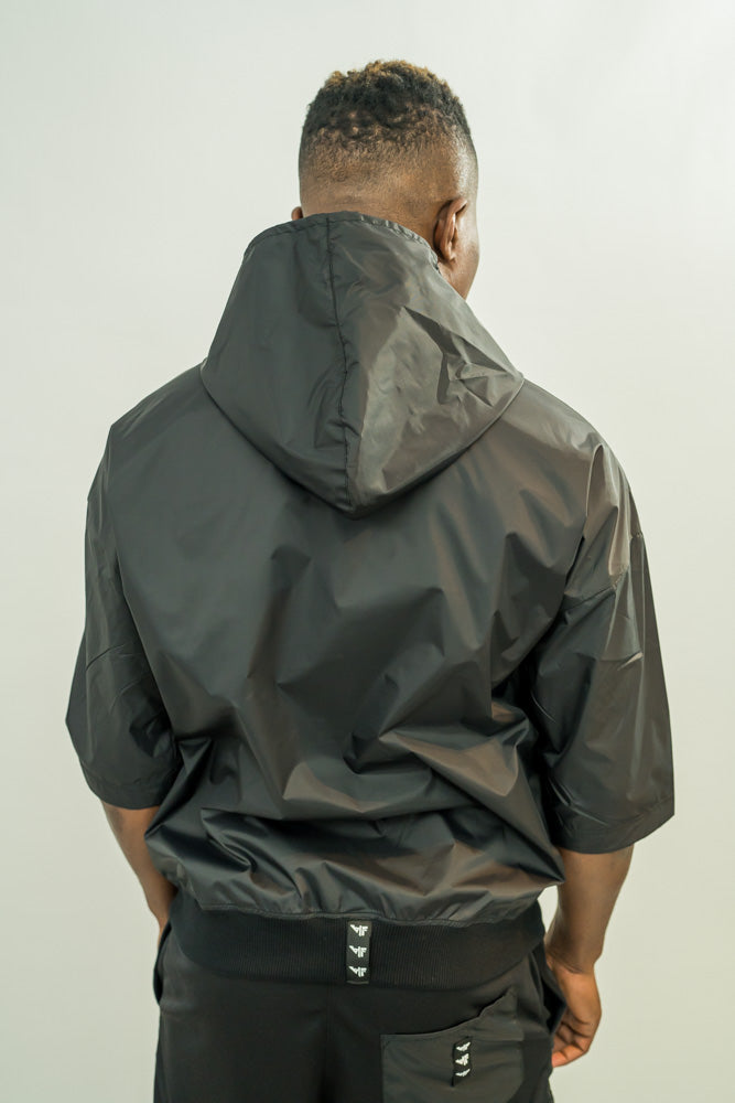 Hanorac de fas cu maneca scurta si gluga