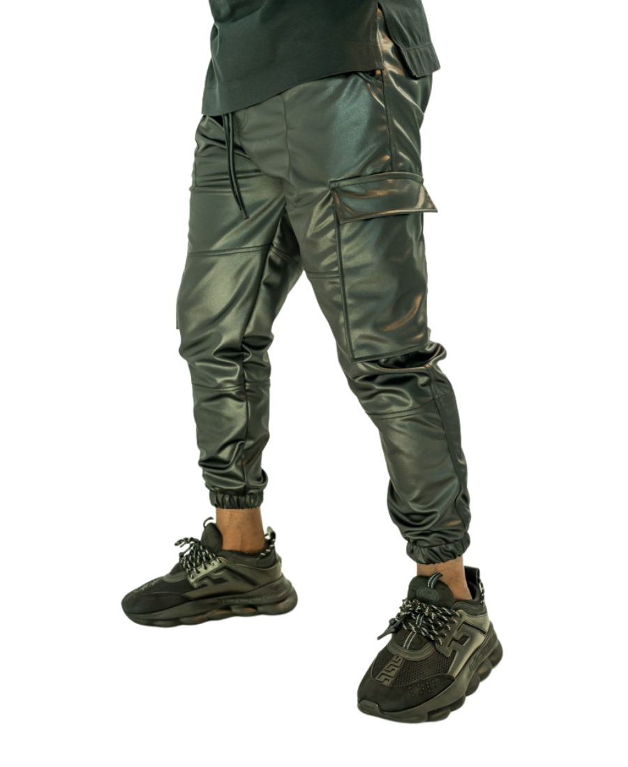 Pantaloni din material flexibil, de trening, cu buzunare laterale