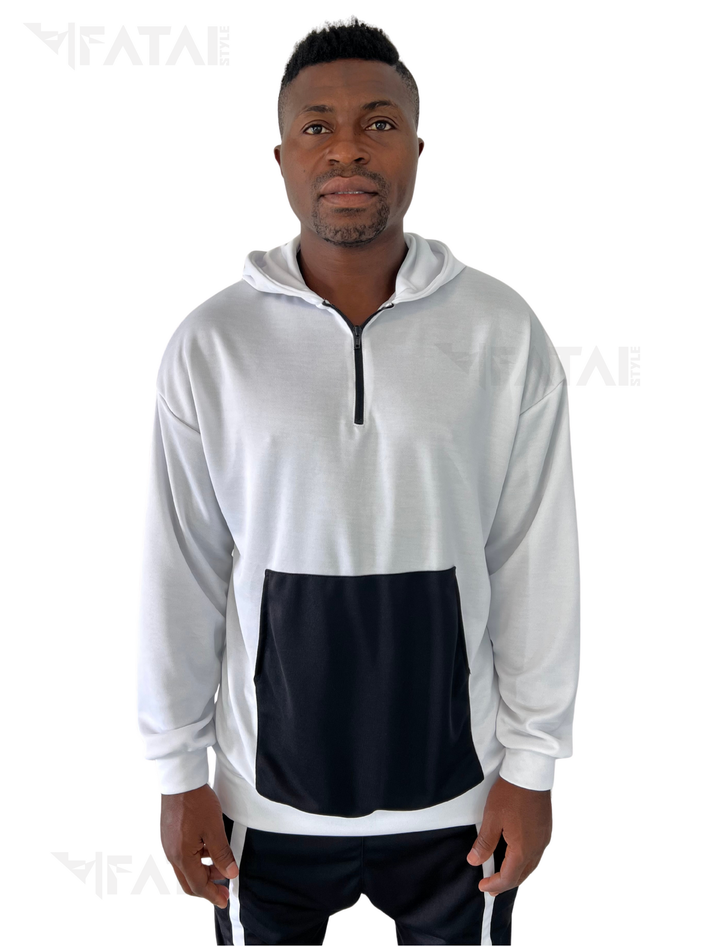 Compleu in combinatie alb/negru