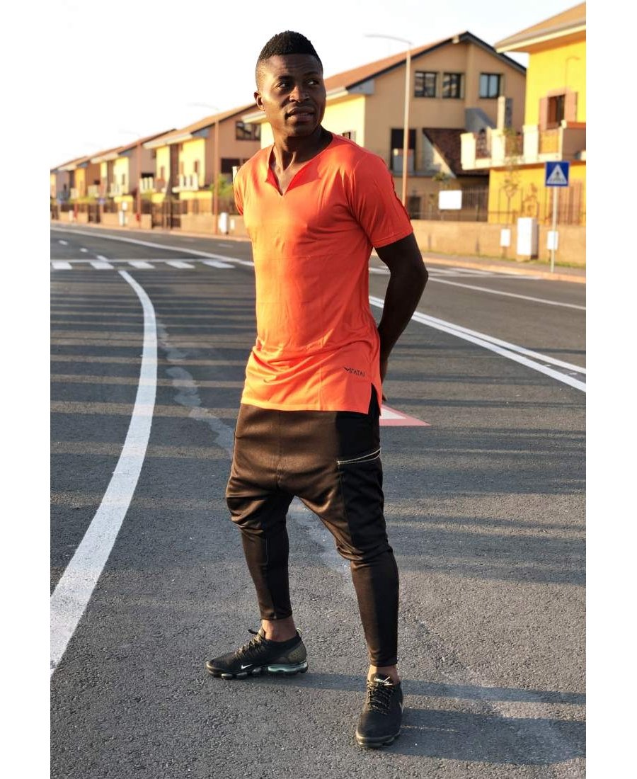 Orange t-shirt with special design - Fatai Style