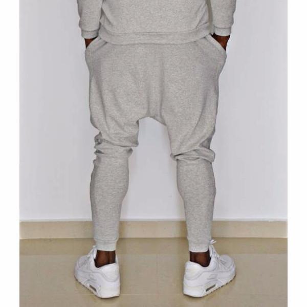 Grey trousers with white printed lines - Fatai Style