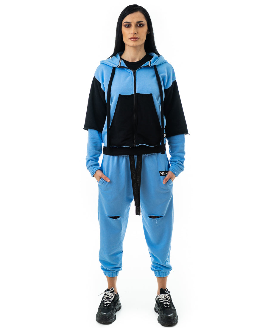 Trening dama bleu si negru