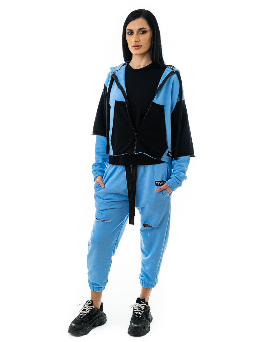Trening dama bleu si negru