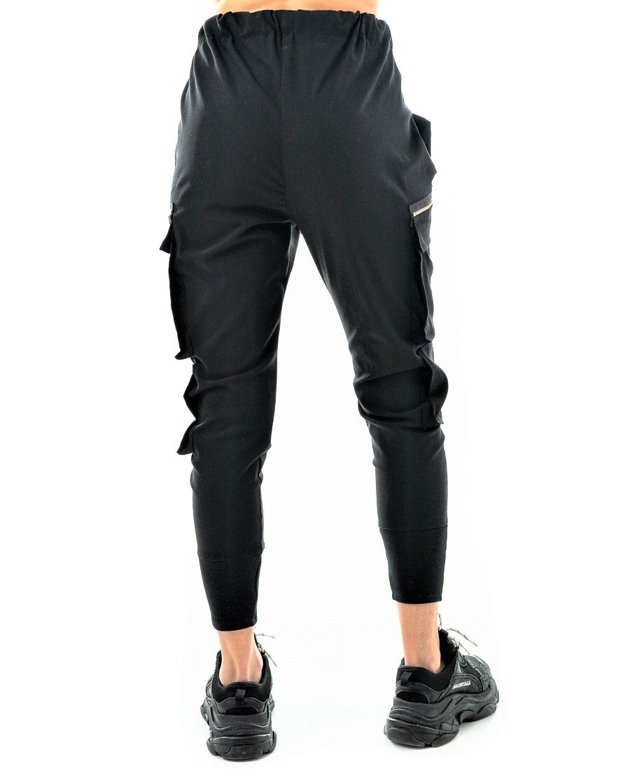 Pantaloni casual cu buzunare laterale