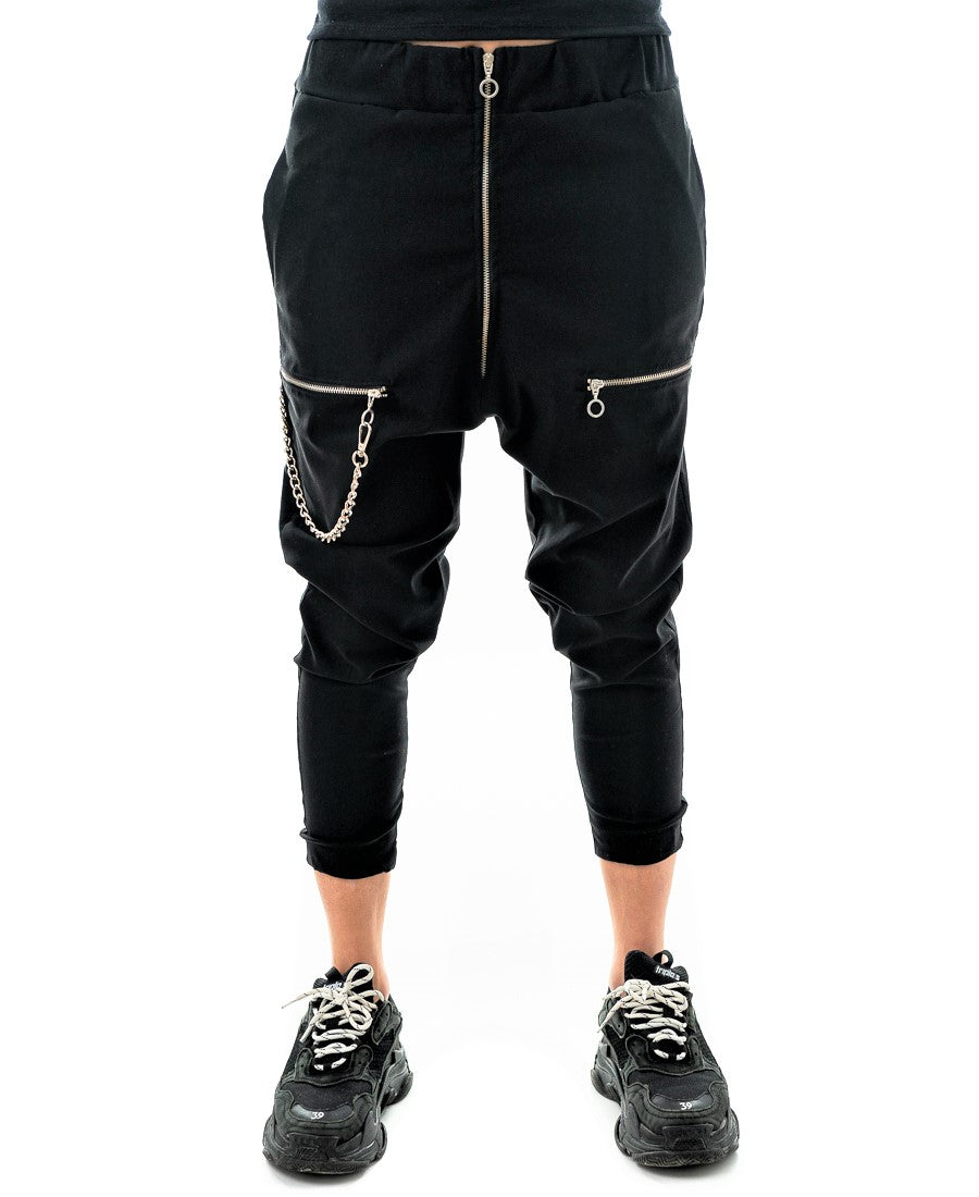 Pantaloni casual cu lant