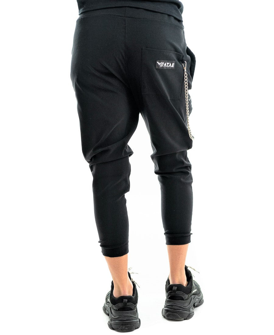 Pantaloni casual cu lant