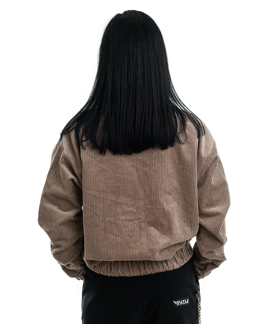 Jacheta bej cu buzunare aplicate