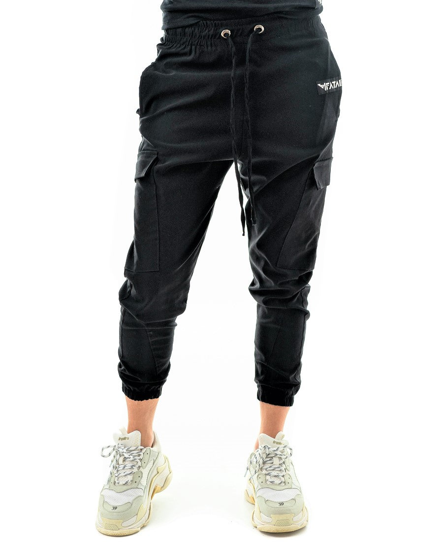 Pantaloni casual cu buzunare laterale