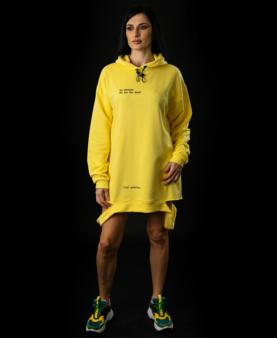 Rochie galbena sport - imprimata