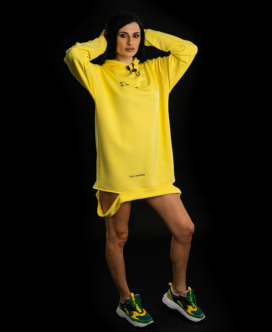 Rochie galbena sport - imprimata