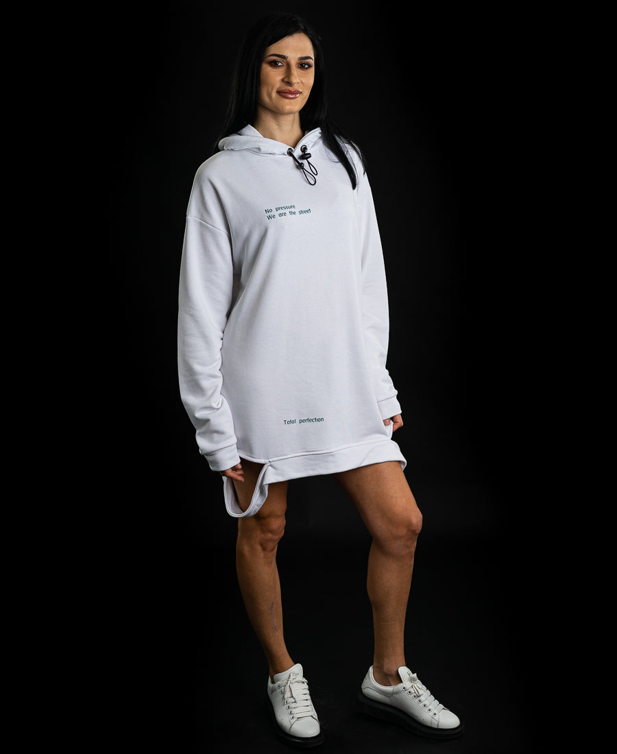 Rochie alba sport - imprimata