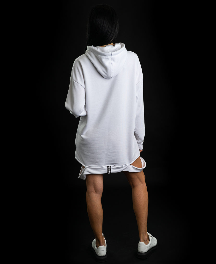 Rochie alba sport - imprimata