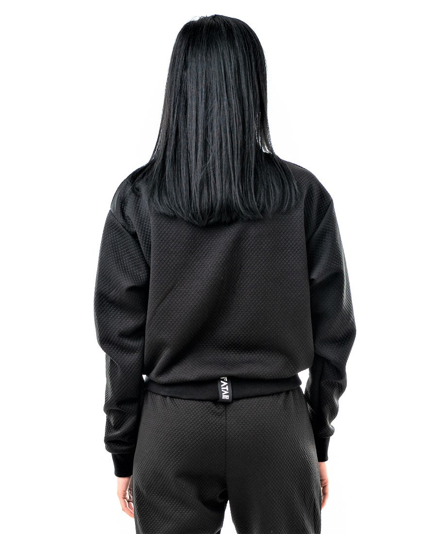 Bluza neagra cu model patratele