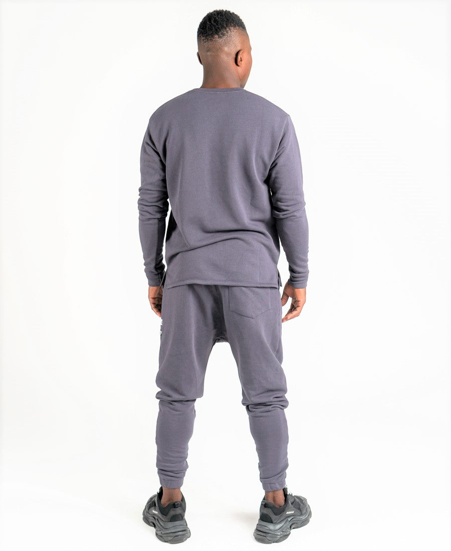 Trening gri cu banda neagra si alba logo Fatai Style