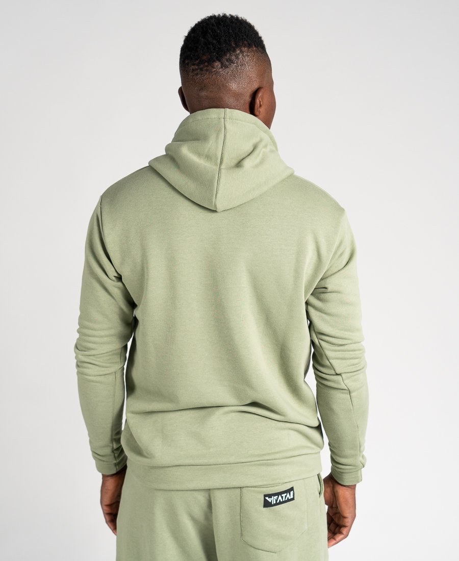 Green sweater with black design and pocket - Fatai Style