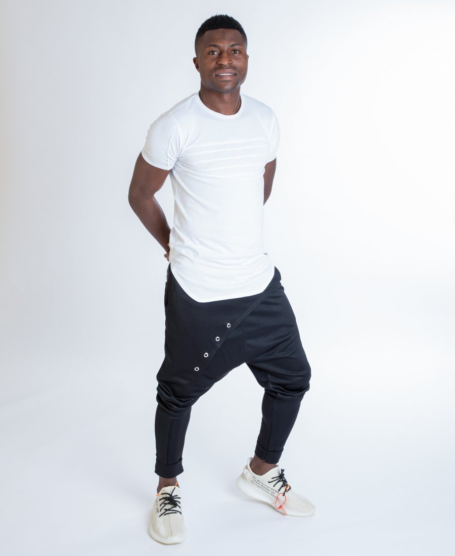 Black trousers with metal accesories - Fatai Style
