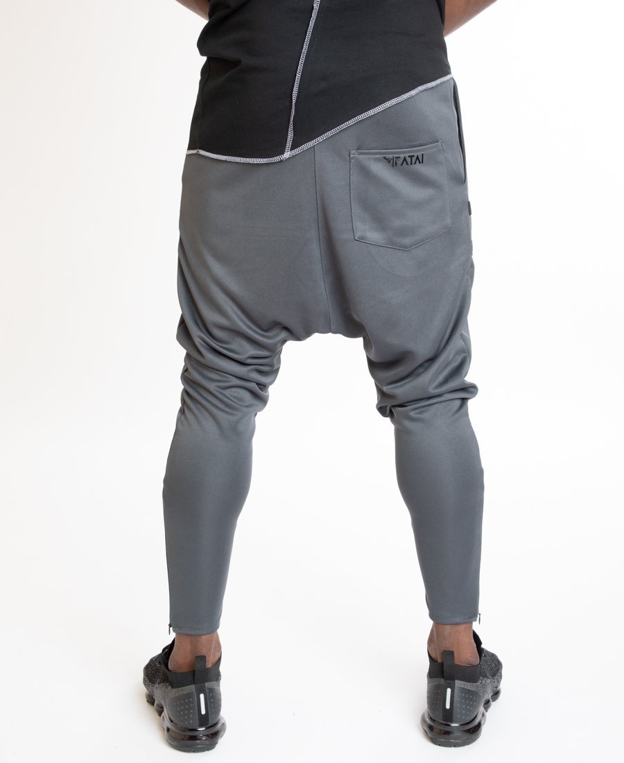 Dark grey trousers with tight black lines - Fatai Style