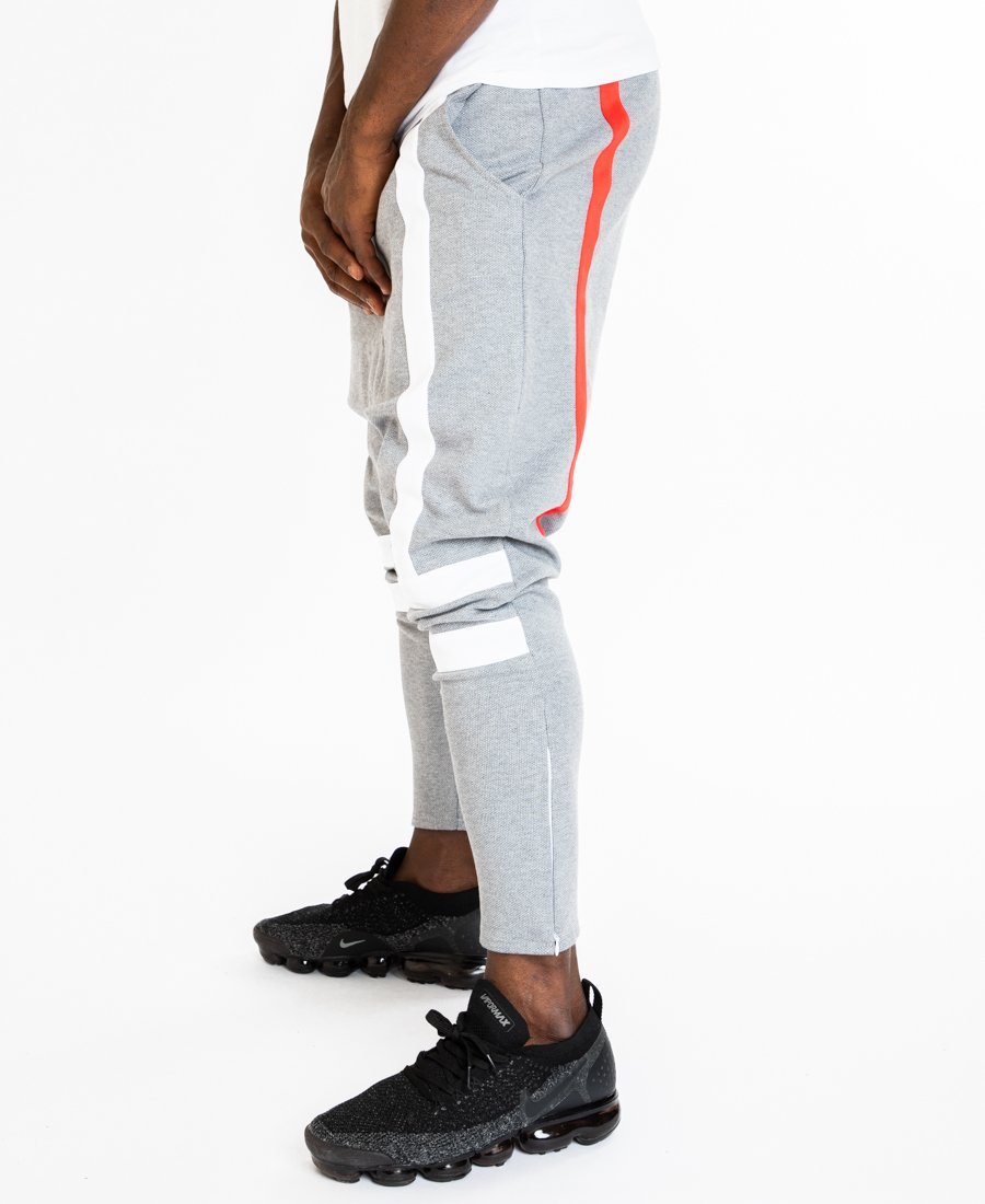 Grey trousers with white and red lines - Fatai Style