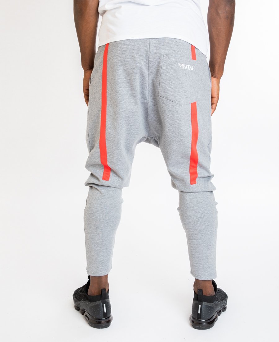 Grey trousers with white and red lines - Fatai Style