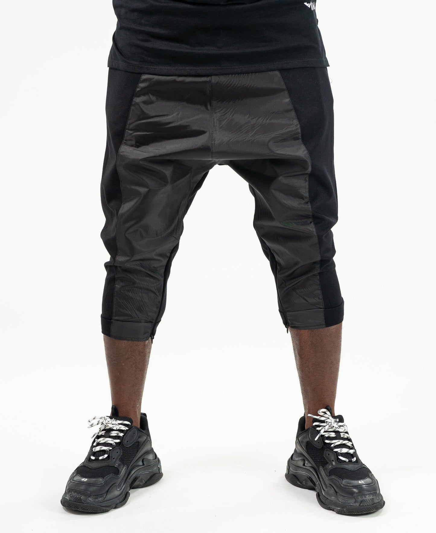 Short Black trousers with fold - Fatai Style