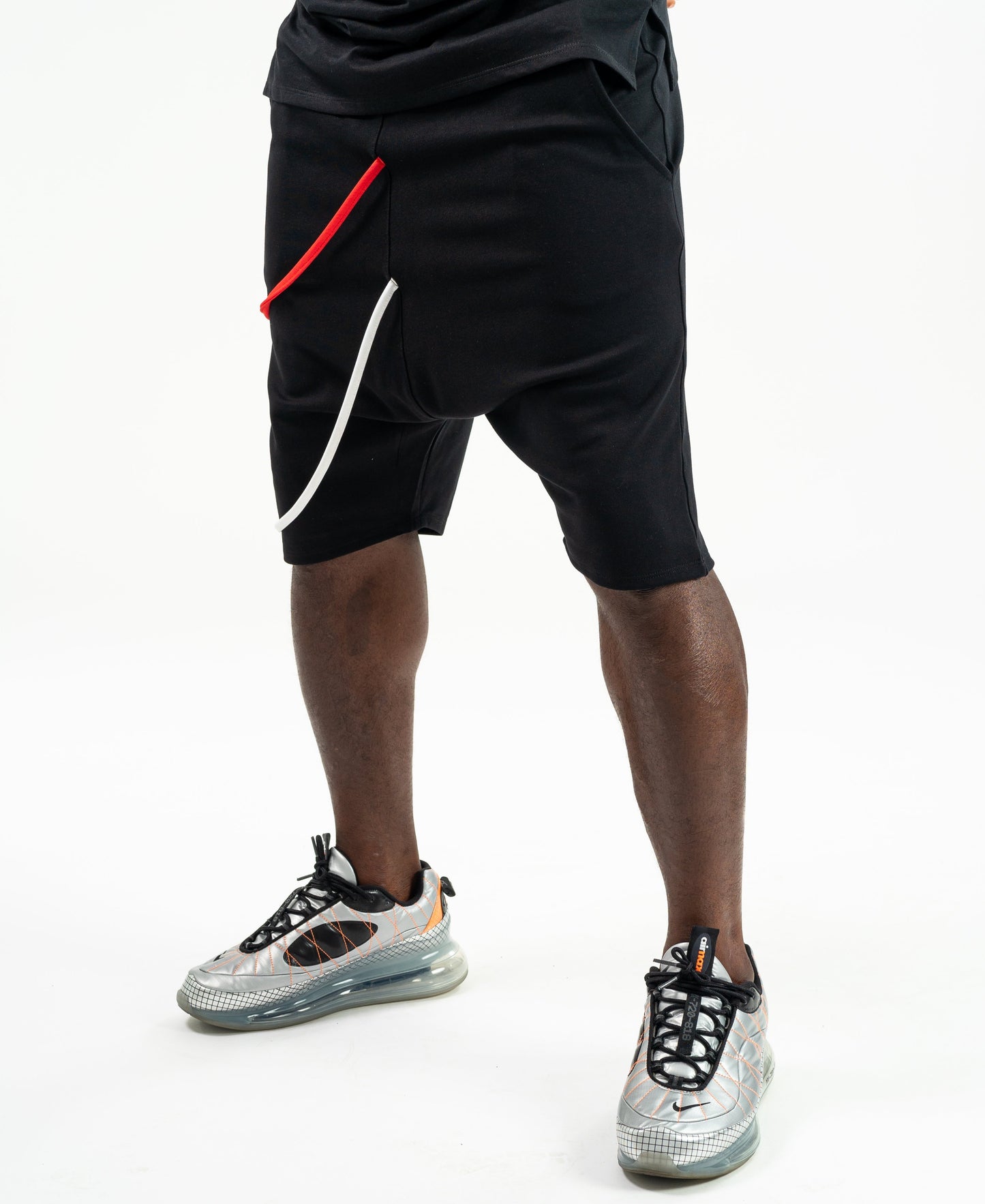 Short Trousers black with white and red design - Fatai Style
