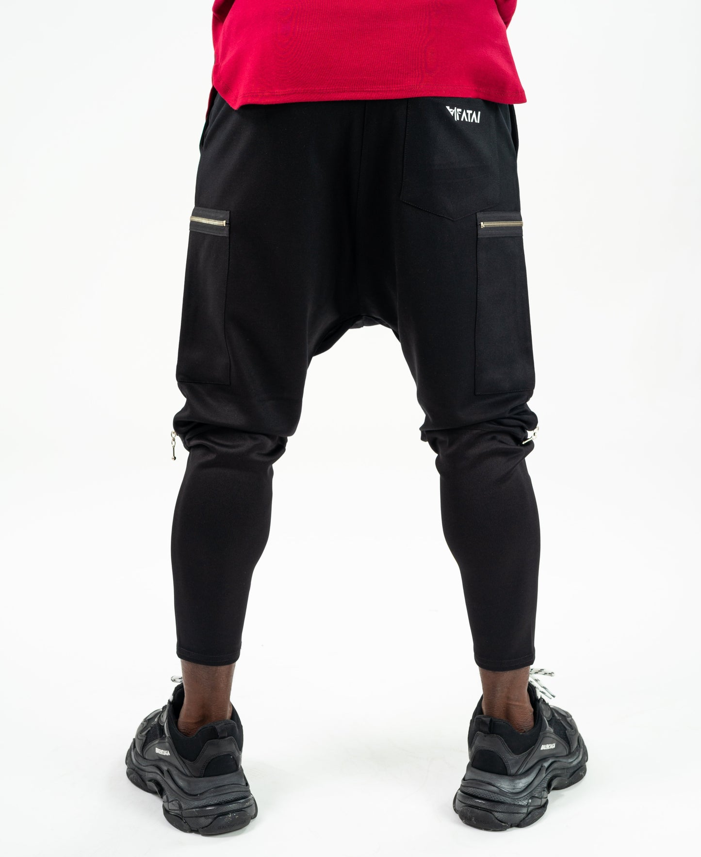 Black trousers with silver zips - Fatai Style