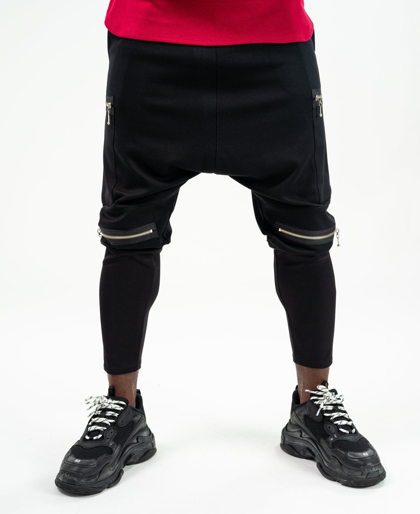 Black trousers with silver zips - Fatai Style