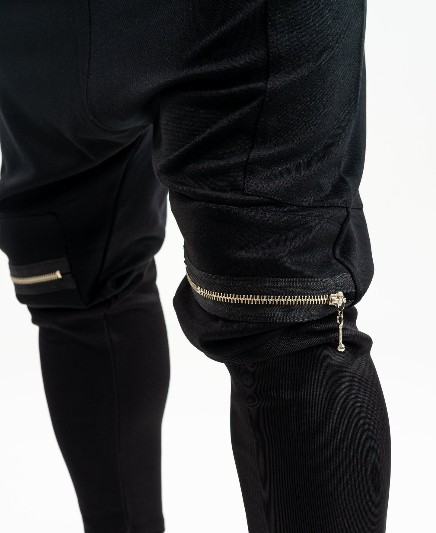 Black trousers with silver zips - Fatai Style