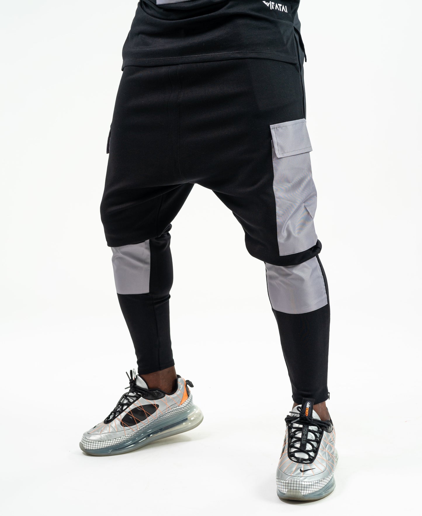 Black trousers with grey pockets - Fatai Style