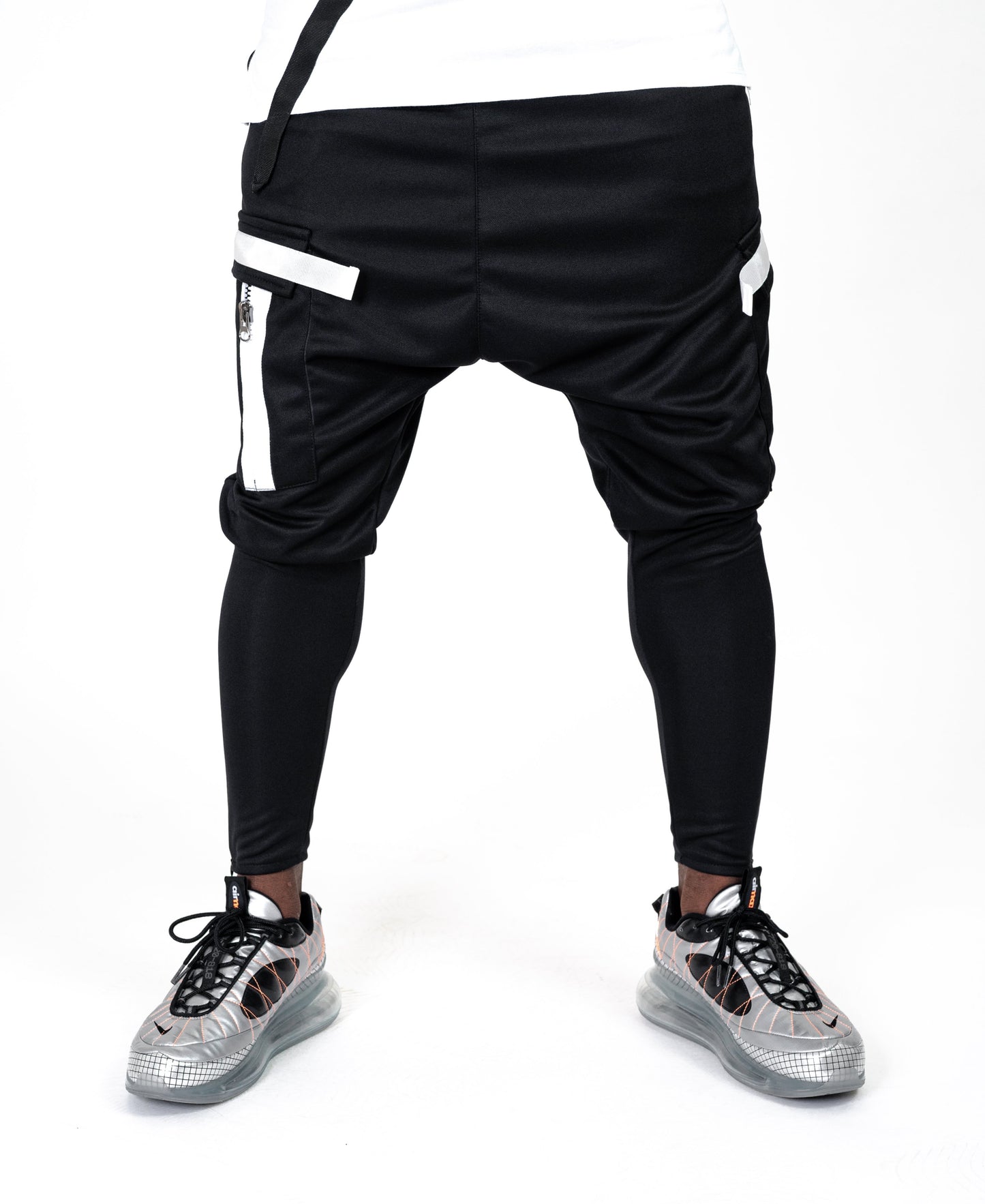 Black trousers with white zips - Fatai Style