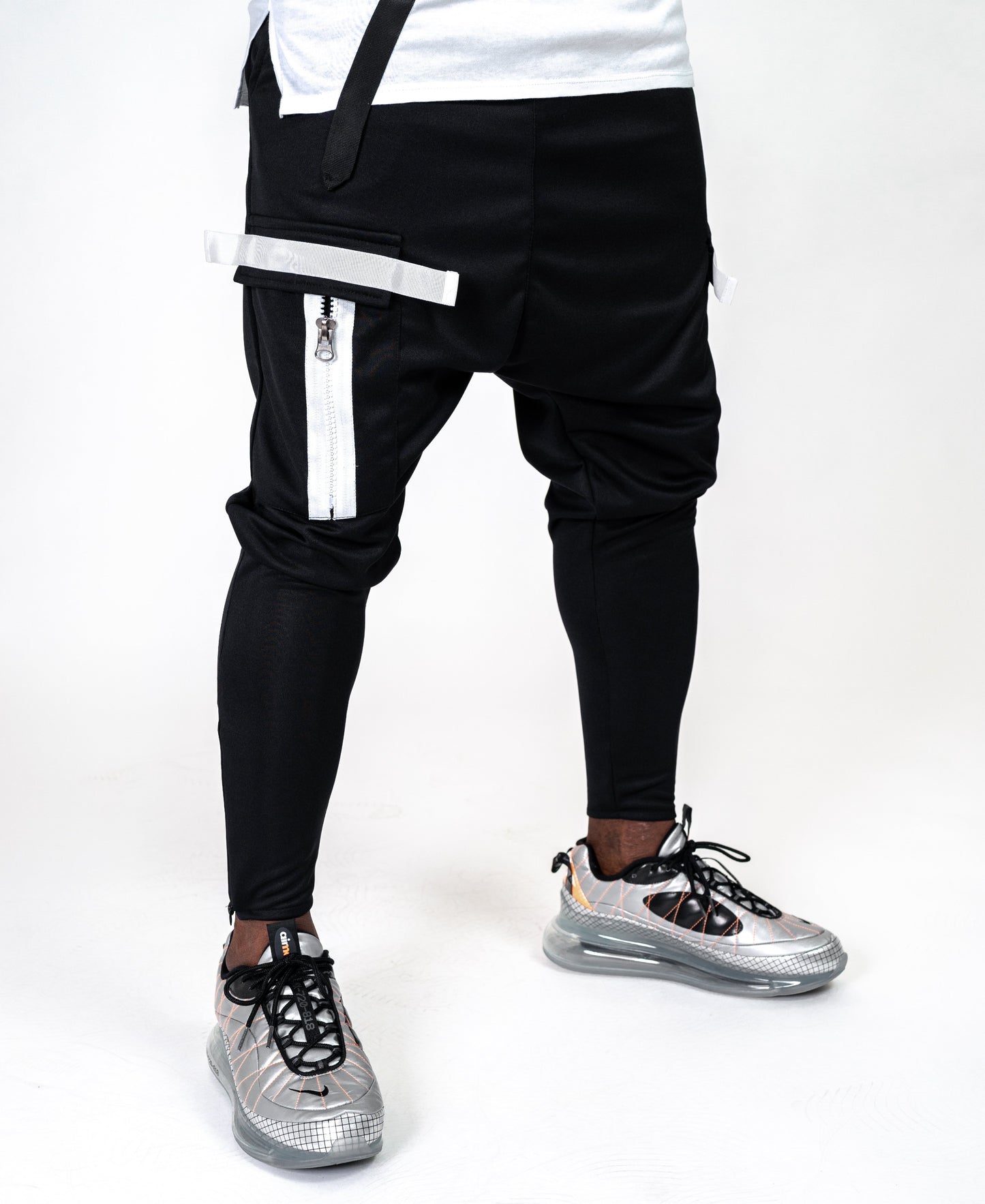 Black trousers with white zips - Fatai Style