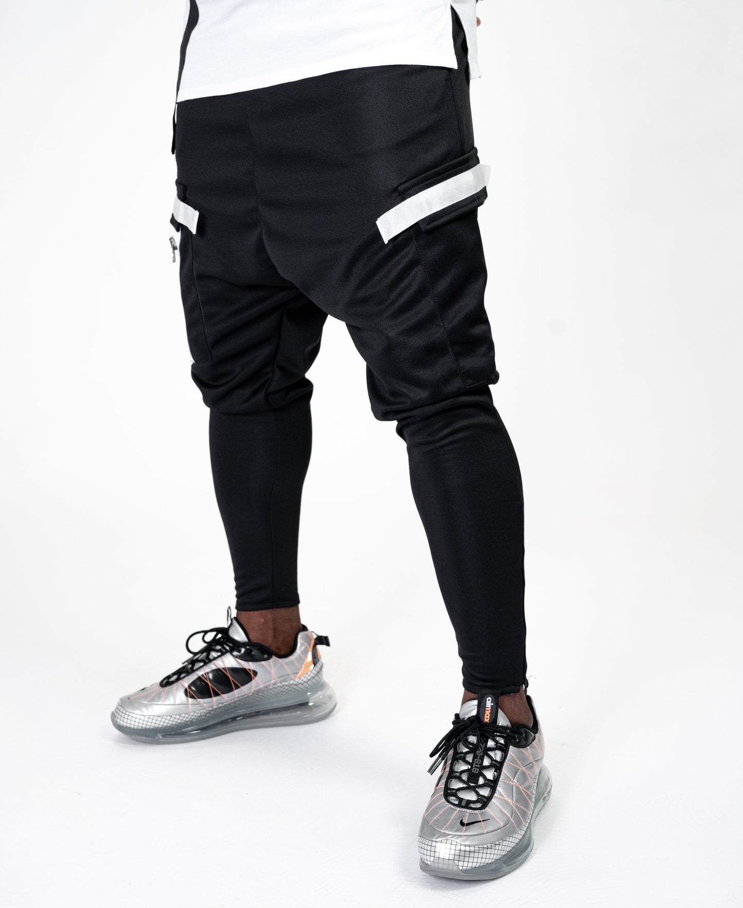 Black trousers with white zips - Fatai Style