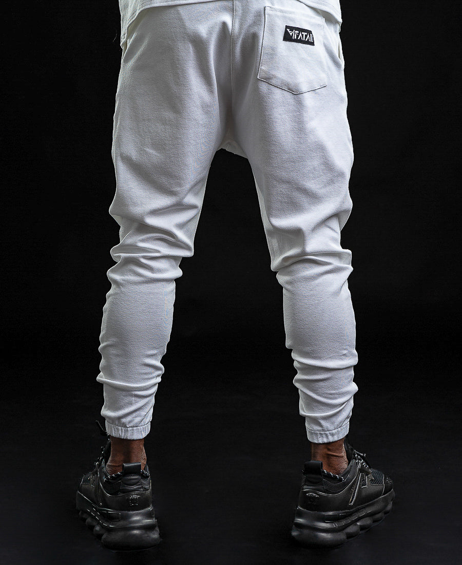 Pantaloni albi casual/sport