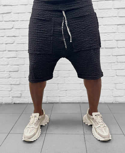 Pantaloni negri din material vaporos