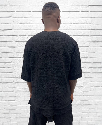 Tricou negru din material vaporos
