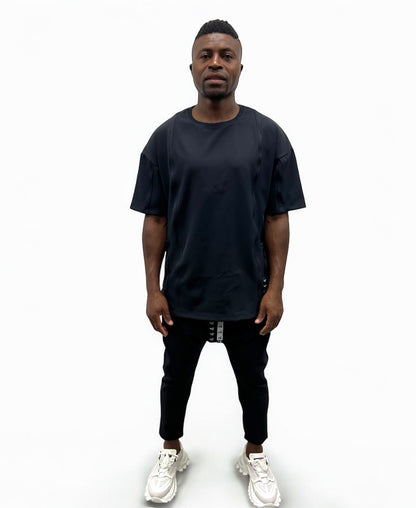 Compleu negru cu design lateral