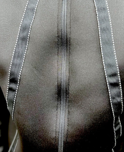 Jacheta neagra cu design oversize