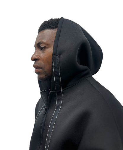 Jacheta neagra cu design oversize